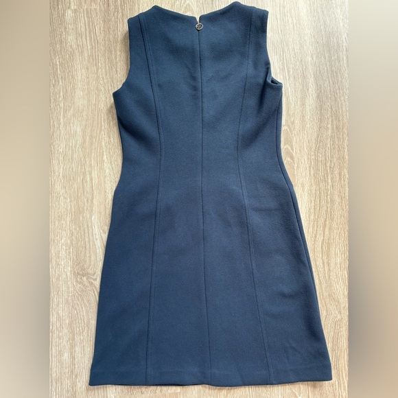 Tommy Hilfiger Dress Womens Size 4 Navy Sleeveless Shift Pockets Nautical Career - Picture 4 of 11